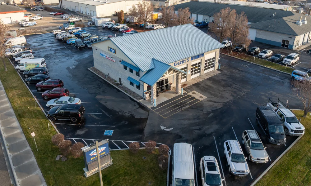 Drone view of garry's automotive