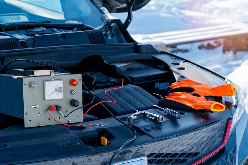 Corrosion car start a battery