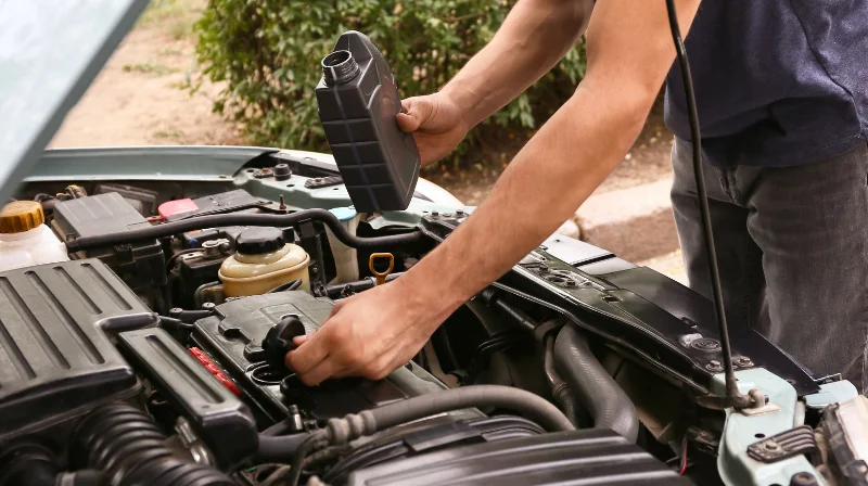 Car diagnostic check in auto repair shop