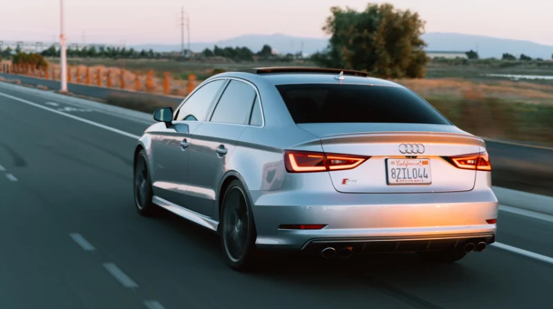 car driving smoothly on road