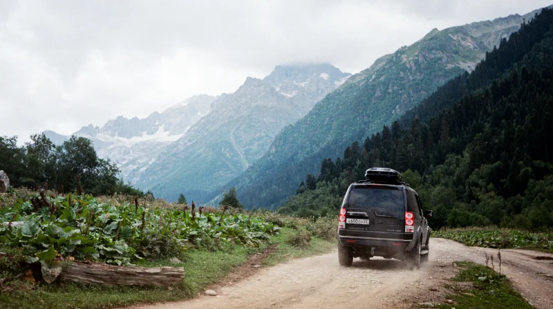 car road trip mountains nature